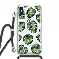 Geometrische jungle: iPhone XS Max Transparant Hoesje met koord