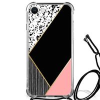 iPhone SE 2022 | 2020 | 8 | 7 Shockproof Case Zwart Roze Vormen
