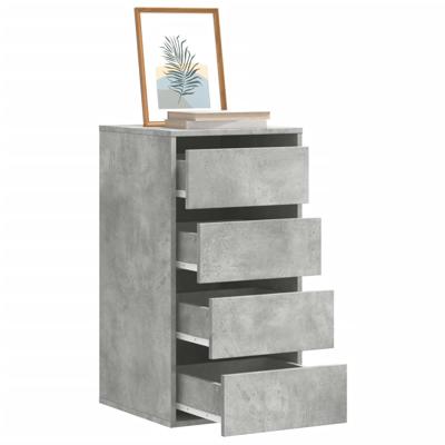 Ladekast 40x41x76 cm bewerkt hout betongrijs