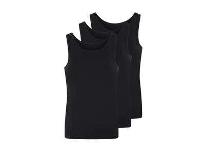 LIVERGY 3 heren hemden (Zwart, L)