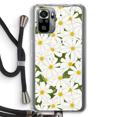 Summer Daisies: Xiaomi Redmi Note 10S Transparant Hoesje met koord