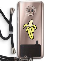 Banana: Motorola Moto G6 Transparant Hoesje met koord