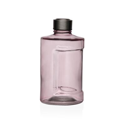 Waterfles Versa Roze Glas Aluminium 900 ml 10 x 19 x 10 cm