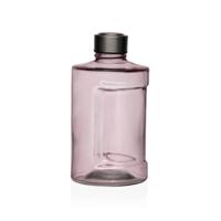 Waterfles Versa Roze Glas Aluminium 900 ml 10 x 19 x 10 cm
