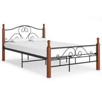 Bedframe metaal zwart 120x200 cm - thumbnail