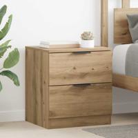 Nachtkastje 2 pcs artisanaal eikenkleurig 45 x 39 x 50 cm