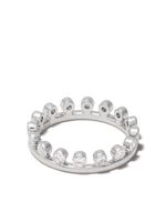 De Beers Jewellers bague Drewdrop en or blanc 18ct pavée de diamants - Argent