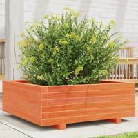 VidaXL Plantenbak 70x70x26,5 cm massief grenenhout wasbruin