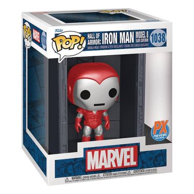 Marvel POP! Deluxe Vinyl Figure Hall of Armor Iron Man Model 8 Silver Centurion PX Exclusive 9cm
