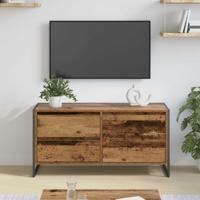 TV-kast met lade Oud Hout 100 x 36 x 49.5 cm Bewerkt hout
