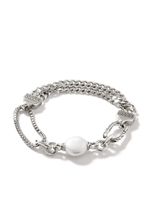 John Hardy bracelet Classic Chain serti de perles - Argent