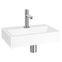 Differnz Flat fonteinset keramiek - kraan gebogen - 38 x 24 x 7 cm - chroom