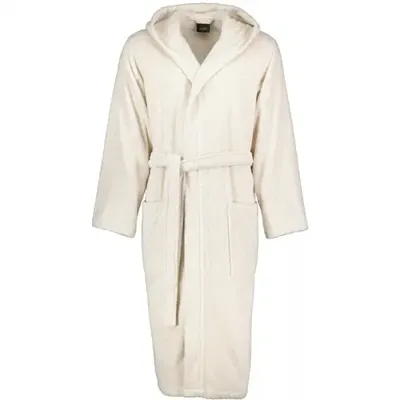 Cawö Cawo Heren Badjas met Capuchon 847 natur S