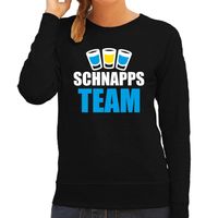 Apres ski trui Schnapps team zwart dames - Wintersport sweater - Foute apres ski outfit - thumbnail