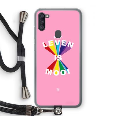 Het Leven Is Mooi: Samsung Galaxy A11 Transparant Hoesje met koord