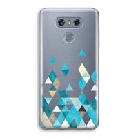 Gekleurde driehoekjes blauw: LG G6 Transparant Hoesje