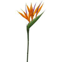 Kunstbloem Strelitzia - 65 cm - losse tak - kunst zijdebloem - Paradijsvogelplant - decoratie - thumbnail