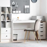 Bureau Wit 100 x 40 x 76 cm Bewerkt hout