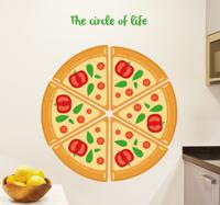 Muursticker Pizza The Circle of Life - thumbnail