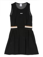 BOSS Kidswear robe sans manches à taille contrastante - Noir
