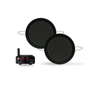Bluetooth Music Center Aquasound + Twist Speakerset 50 Watt / BT4.0 / AUTO-AUX Mat Zwart Aquasound