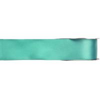 Hobby/decoratie sierlint - satijn - mintgroen - 1,5 cm/15 mm x 25 meter - cadeaulint