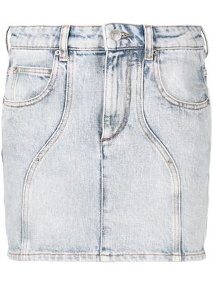 MARANT ÉTOILE jupe en jean Vesna à taille haute - Bleu