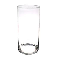 Cilinder vaas/vazen van glas 40 x 19 cm transparant   -