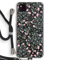 Sierlijke bloemen: Pixel 4a 5G Transparant Hoesje met koord