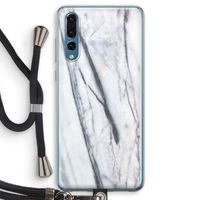 Gestreepte marmer: Huawei P20 Pro Transparant Hoesje met koord