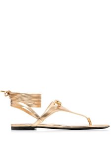 Valentino Garavani sandales VLOGO en cuir - Or