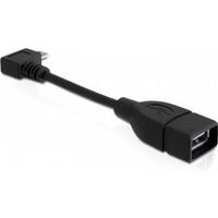 DeLOCK 83104 USB-kabel 0,11 m USB 2.0 Micro-USB B USB A Zwart - thumbnail