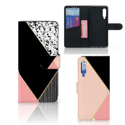 Xiaomi Mi 9 | Book Case | Zwart Roze Vormen