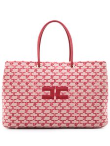 Elisabetta Franchi sac cabas à logo appliqué - Rouge