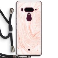 Peach bath: HTC U12+ Transparant Hoesje met koord