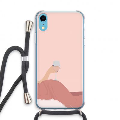 Wine: iPhone XR Transparant Hoesje met koord