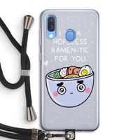 I'm A Hopeless Ramen-Tic For You: Samsung Galaxy A40 Transparant Hoesje met koord