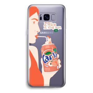 Peach please!: Samsung Galaxy S8 Transparant Hoesje