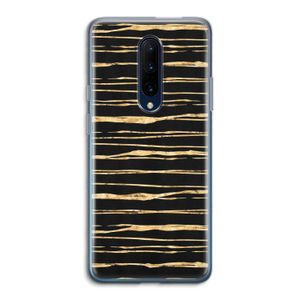 Gouden strepen: OnePlus 7 Pro Transparant Hoesje