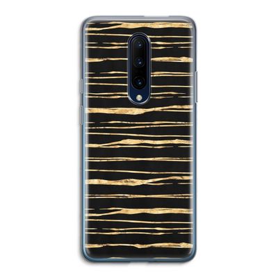 Gouden strepen: OnePlus 7 Pro Transparant Hoesje