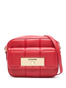 Love Moschino sac à bandoulière matelassé à logo gravé - Rouge