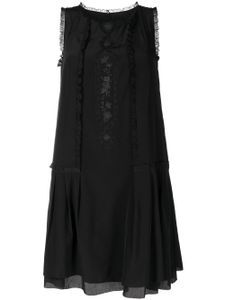 SHIATZY CHEN robe en soie à empiècements contrastants - Noir