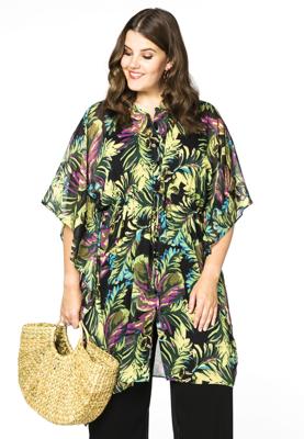 Yoek Tunic square LUCY | Groen | Maat 42/44