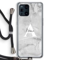 Ivory Marble: Oppo Find X3 Pro Transparant Hoesje met koord