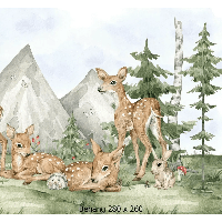 Designed4Kids wandvullend behang kinderkamer forest baby's-280 x 260 cm