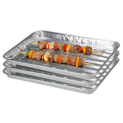 BBQ Collection barbecue grillschalen - Set van 50x stuks - 34 x 32 cm - Vlees grillen - BBQ rooster