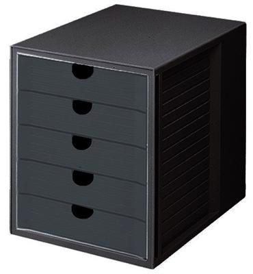 HAN ha-1450-13 ladenkast met 5 gesloten laden zwart