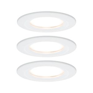 Paulmann Nova Inbouwlamp voor badkamer Set van 3 stuks LED LED 18 W IP44 Wit (mat)