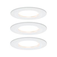 Paulmann Nova Inbouwlamp voor badkamer Set van 3 stuks LED LED 18 W IP44 Wit (mat)