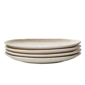 by fonQ Mixed Ceramics Dinerborden 4st. - Ø 26,5 cm - Crème